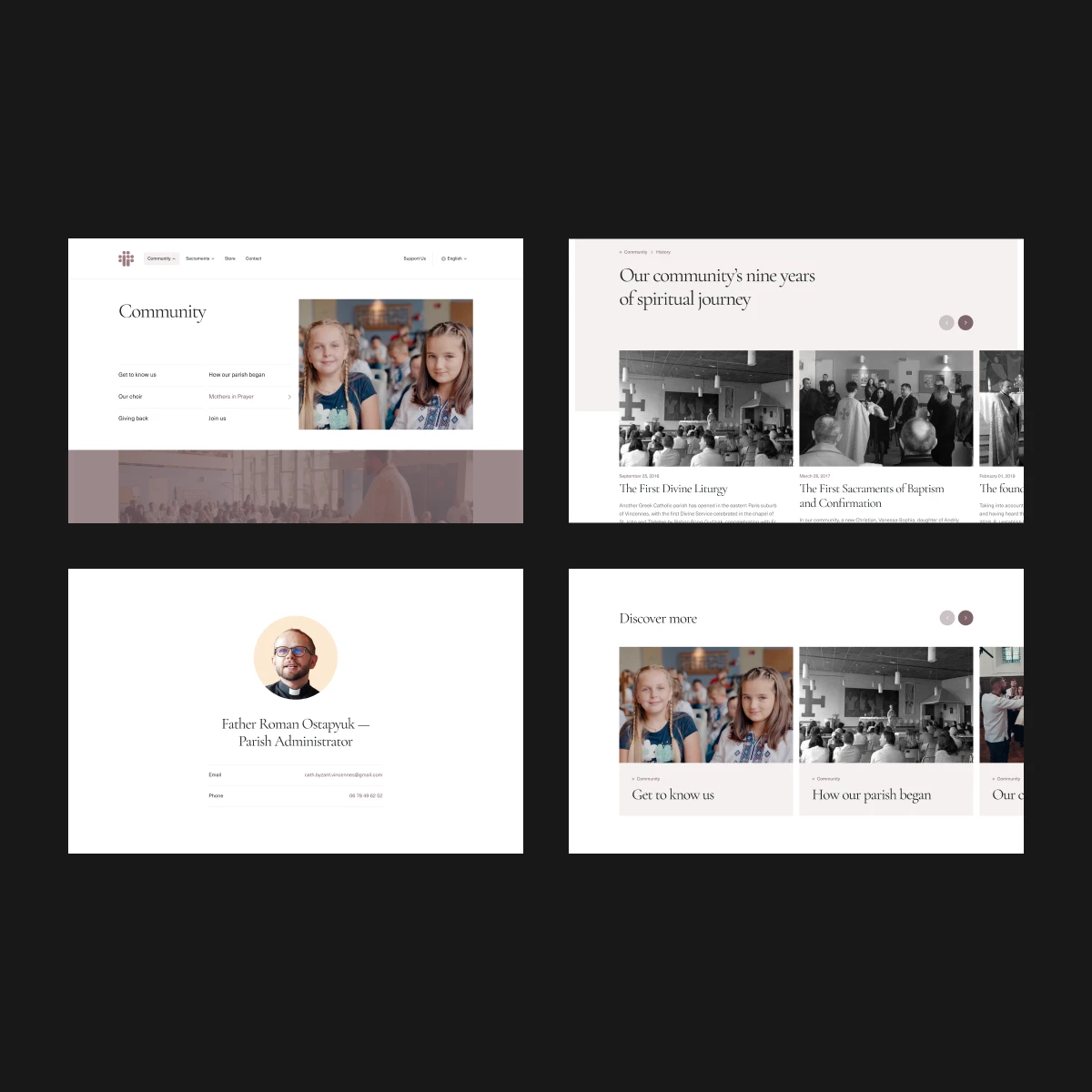 Branding, direction and website for All Saints Parish, Vincennes