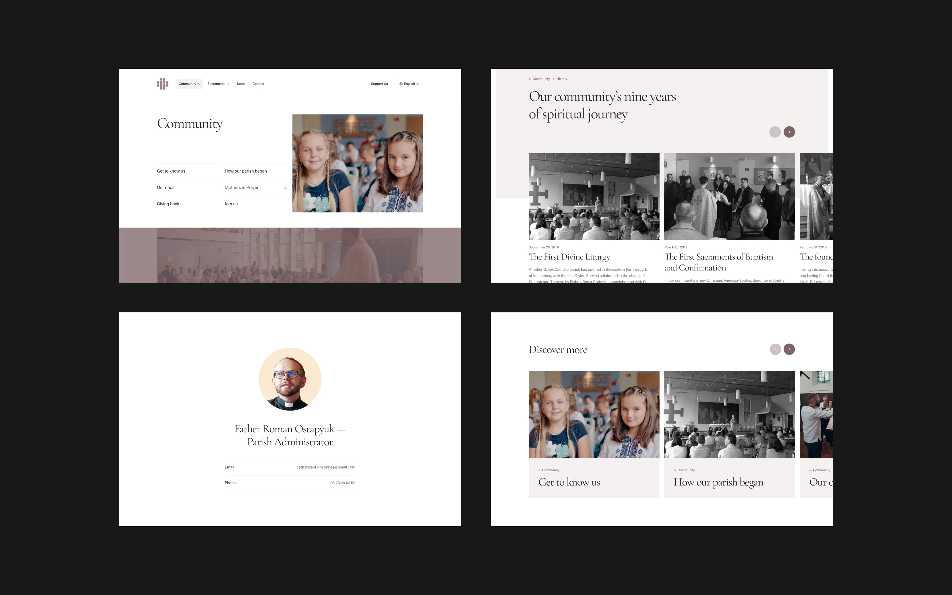 Branding, direction and website for All Saints Parish, Vincennes