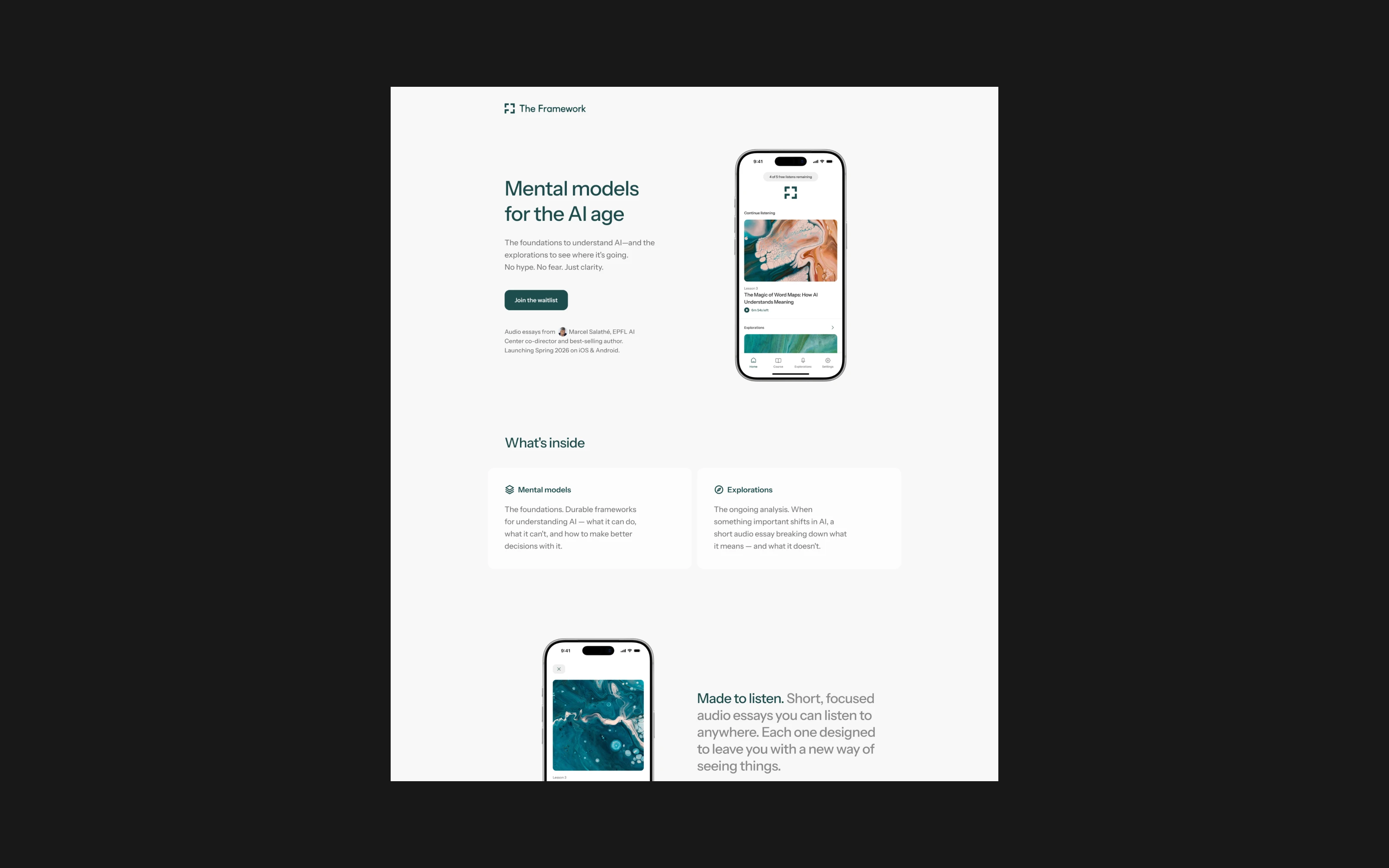 Branding, direction and mobile app for The Framework